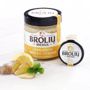 Medus su imbieru ir citrina 30g.